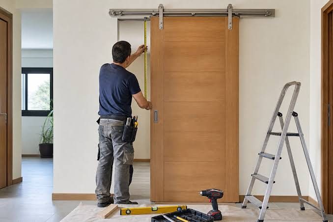 Instalación de una puerta corrediza tipo tranquera en una casa de CABA